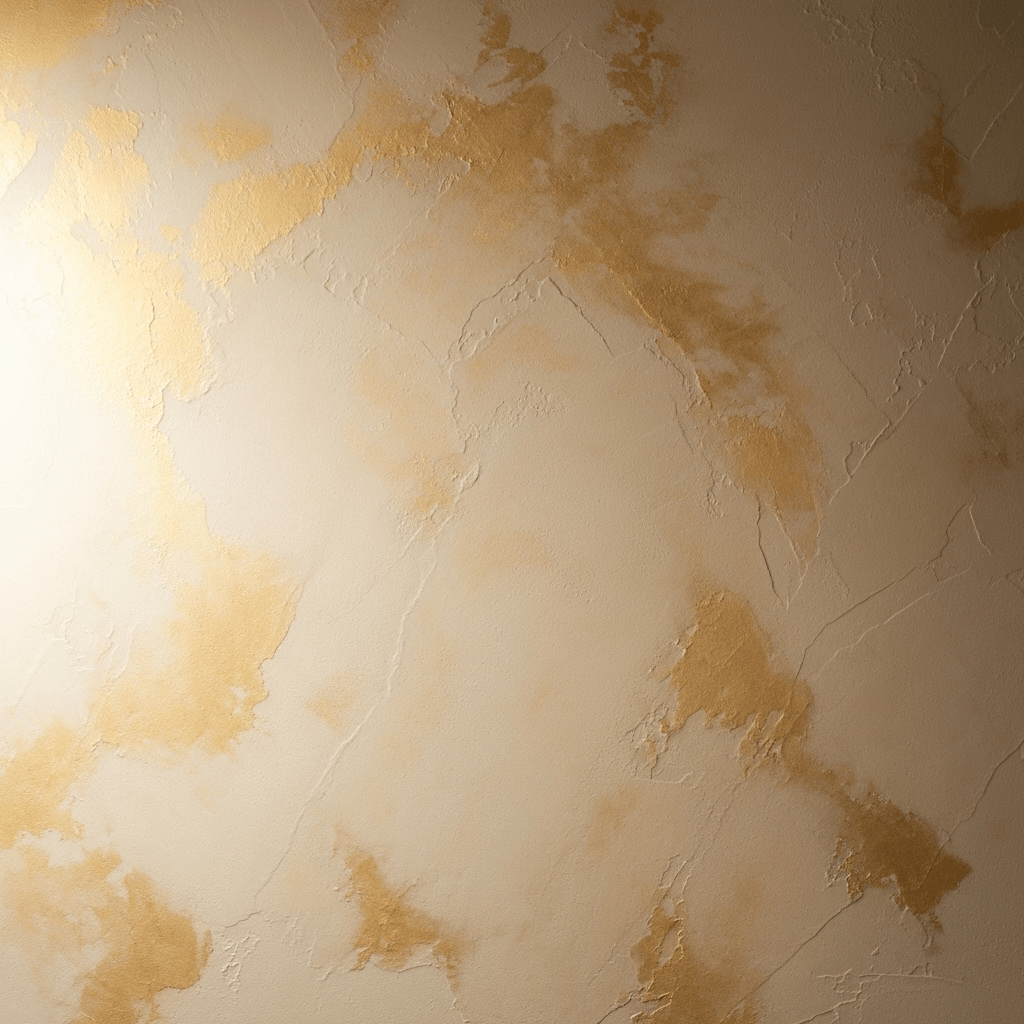 Elegant polished Venetian plaster wall with warm neutral tones